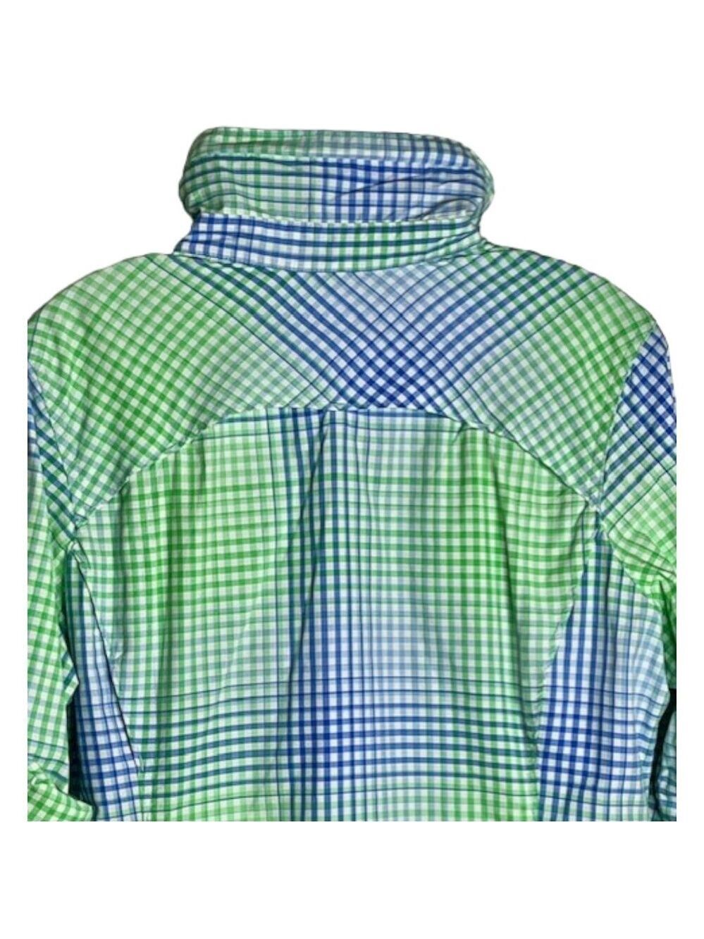 Columbia Silver Ridge Checked Shirt Roll Up Omni Shade - Green/Blue/White - XL - Picture 6 of 12